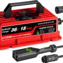 36V Lithium Battery Charger, 43.8V 15A Fast Charging for Golf Cart, IP67 Waterproof, 36 Volt 15 Amp Lithium Charger, Fully Automatic Smart Charging