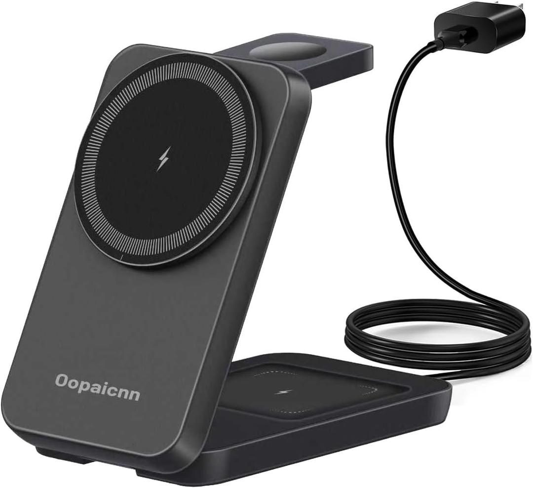 Wireless Charger for Samsung, 3 in 1 Wireless Charging Station with Watch Charger, Foldable Magnetic Charger for S25 Ultra/S24 Ultra/Z Flip 7/Fold 6/Buds 3