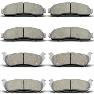 8PCS Front Rear Ceramic Brake Pads Replacement Kit Fits 2002-2005 For Ford Explorer, 2002-2005 For Mercury Mountaineer (D833 D881)