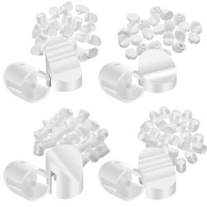 100 Pcs Entry Door Plugs 1/4 x 5/16 and 3/8 x 5/16 Diameter Door Frame, Variety Pack White Screw Hole Plugs