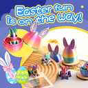2 x 4PCS 3D Printed Animals with Eggs, Prefilled Egg with Articulated Rabbit Fidget Toys Inside, Party Favors, Classroom Prizes, Goodie Bag Fillers