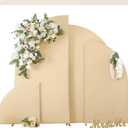 Champagne Half Moon Arch Covers Wedding Arch Backdrop Cover for Weddings Birthday Parties Baby Showers Events 5ft Champagne Half Arch Fabric Cover Set