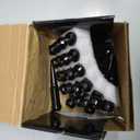 14x1.5 Spike Wheel Lug Nuts, 24pcs M14x1.5 Closed End Spike Lug Nut for Silverado 1500, Sierra 1500, F150, Black Conical Bulge Seat with 1 Socket Key