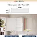 Keonjinn White Bathroom Medicine Cabinet Mirror 24 x 32, Assembly Needed