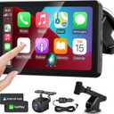 7" Wireless CarPlay Screen Car Stereo Compatible Apple CarPlay and Android Auto Portable Touch Screen AirPlay, GPS Navigation, Bluetooth, Voice Control, Mirror Link (7 Inch)