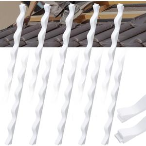 10 Pcs 36 Inch Foam Closure Strips for Metal Roofing Panels Weatherproof Roof Foam Closure Strips for Metal Corrugated Roofing Panels Hurricane Roof Maintainrepair Supplies (Wavy,White)