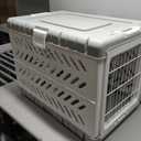 36" L Travel Dog Crate -Collapsible Dog Crate for Large/Medium Dogs, No Tools Required with Space Saving Design, Portable Foldable Dog Carrier with 2 Smooth Wheels, Handles for Easy Moving, Grey, Size: 36.4"L x 22.8"W x 25.8"H