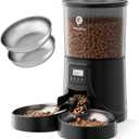 Automatic Cat Feeder for 2 Cats - 16 Cups/4L Timed Auto Pet Feeder with Portion Control (1-6 Meals), Dual Power& Easy to Clean for Indoor Cats & Small Dogs