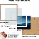 JCJMY 16x16 Picture Frame Rustic Brown with 14x14 Mat for 40 x 40cm Diamond Art Painting, Display Photo 14x14 with Mat or 16 x 16 Without Mat, Wall Hanging Large Frame with Plexiglass, Rustic Brown