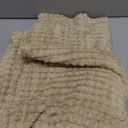 Puncuntex Flannel Fleece Beige Throw Blanket 50"60",Super Soft Plush Cozy Blanket with 3D Jacquard Square Grid Design Luxury for Couch Sofa Chair,Khaki