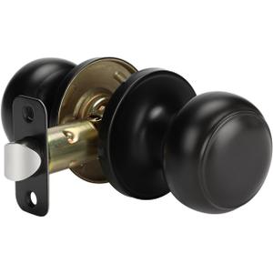 Goldenwarm Black Passage Door Knobs, Matte Black Closet Door Knobs Interior, Black Passage Door Knobs Set for Hallway, Closet (1 Pack, Matte Black)  