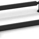 goldenwarm 10 Pack Black Cabinet Handles 5in Cabinet Pulls Matte Black Drawer Pulls Kitchen Drawer Handles Zinc Alloy Dresser Hardware for Bathroom Cupboard Bedroom, 128mm Hole Centers