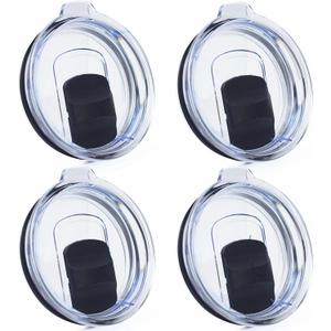 4 Pack 30 oz Tumbler Lid, Magnetic Slider Replacement Lids for YETI 30/32 oz, 14 oz Mug and 35/42 oz Straw Mug, Ozark Trail Old Style Tumbler, Travel Spill-Proof Cup Lids Covers, BPA Free