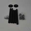 Livabber Industrial Pipe Clothes Rack, Heavy Duty Detachable Iron Garment Rack Wall Mounted, Rustic Saving Space Clothes Bar Multi-Purpose Hanging Rod for Bedroom, Closet, Black (36 Inch)