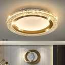 28W Gold LED Flush Mount Ceiling Light 12inch Modern Round Ceiling Light Fixture 3000K-6000K Super Bright Circle Ceiling Lamp for Bedroom Kitchen Bathroom Entryway Hallway Stairwell, 12inch