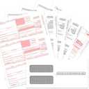 1099 NEC Forms 2024, 4 Part Tax Forms Kit, 25 Vendor Kit of Laser Forms Designed for QuickBooks and Accounting Software, 25 Self Seal Envelopes Included