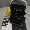 Waipfaru Corner Shelf, 5 Tier Bookshelf with LED Light, Corner Shelf Wall Mounted, Floating Shelves for Wall, Display Stand for Bedroom, Living Room, Bathroom, Home, Office, Black