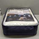 Serta Down Fiber Comforter Queen Size-Lightweight Duvet Insert, Luxury Fluffy Bed Comforter 100% Cotton 300 Thread Count Shell, Down Feather Fiber 500 Fill Power with Corner Taps, White 90x90inch