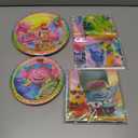Trolls Birthday Party Decorations - Plates and Napkins, Table Cloth, Checklist - Trolls Party Decorations - 8 Guests