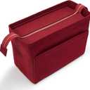 Vercord Felt Zipper Handbag Tote Purse Duffel Backpack Organizer Insert Burgundy Small