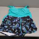 Blouson Tankini Swimsuit with Shorts - Womens Two Piece with Pockets Tummy Control Bathing Suit Modest Swimwear 2025
 L
