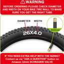 2/4 Pack 20"/26" x4.0 Fat Tire Tube, 20"/26" x3.5/4.0 E-Bike Bicycle Fat Tire Tubes AV 32mm Schrader Valve with 2 Tire Levers, 20"/26" x4 Bike Tube for 20/26 Inch Ebike Electric Bicycle Road Mountain