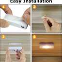 NIEGNOWOO LED Motion Sensor Puck Lights, Rechargeable Cabinet Lights, Stick on Wireless LED Night Light for Closet, Drawer, Shelf, Under Cabinet, Warm White 6Pack, USB Charging Cord Included