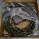 Fudios Greenery Garland with Lights for Mantle with Timer 48 LED 6FT Mossy Vine Garland Lights for Table Centerpieces Indoor Outdoor