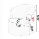 Velvet Single Sofa Cover Swivel Barrel Chair Cover Modern Accent Chair Slipcovers Barrel Armchairs Sofa Cover Protector for Home Decor Living Room