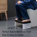 7 inch Folding Toilet Stool, Squatting Poop Stool, Bathroom Potty Step Stool, Toilet Assistance Steps, Step Stool, Fits All Toilets, Detachable  Stackable, for Healthier Toilet Posture (Black)