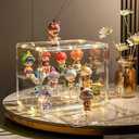 3PACK 3 Tiers Clear Display Case with Lights, Acrylic Storage Organizers Box with Magnetic Door, Acrylic Dustproof Showcase for Collectibles Action Figure