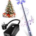 Magic Wand for Christmas Tree Light, Wireless Christmas Tree Wand Remote Control for Christmas String Lights and Decorations Lights Turn On and Off, Surprised for Kids Family Christmas Gift (1 Socket)