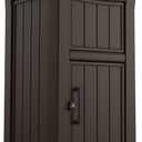 Keter Delivery Box for Porch with Lockable Secure Storage Compartment to Keep Packages Safe, One Size, Brown 