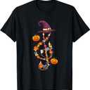 Music Note Symbol Halloween Clef Musical Teacher Music Lover T-Shirt for Men Women Kids, L