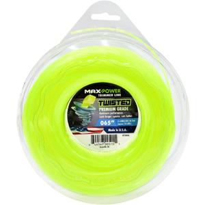 Maxpower 338806 Premium Twisted Trimmer Line .065-Inch Twisted Trimmer Line 200-Foot Length , Yellow