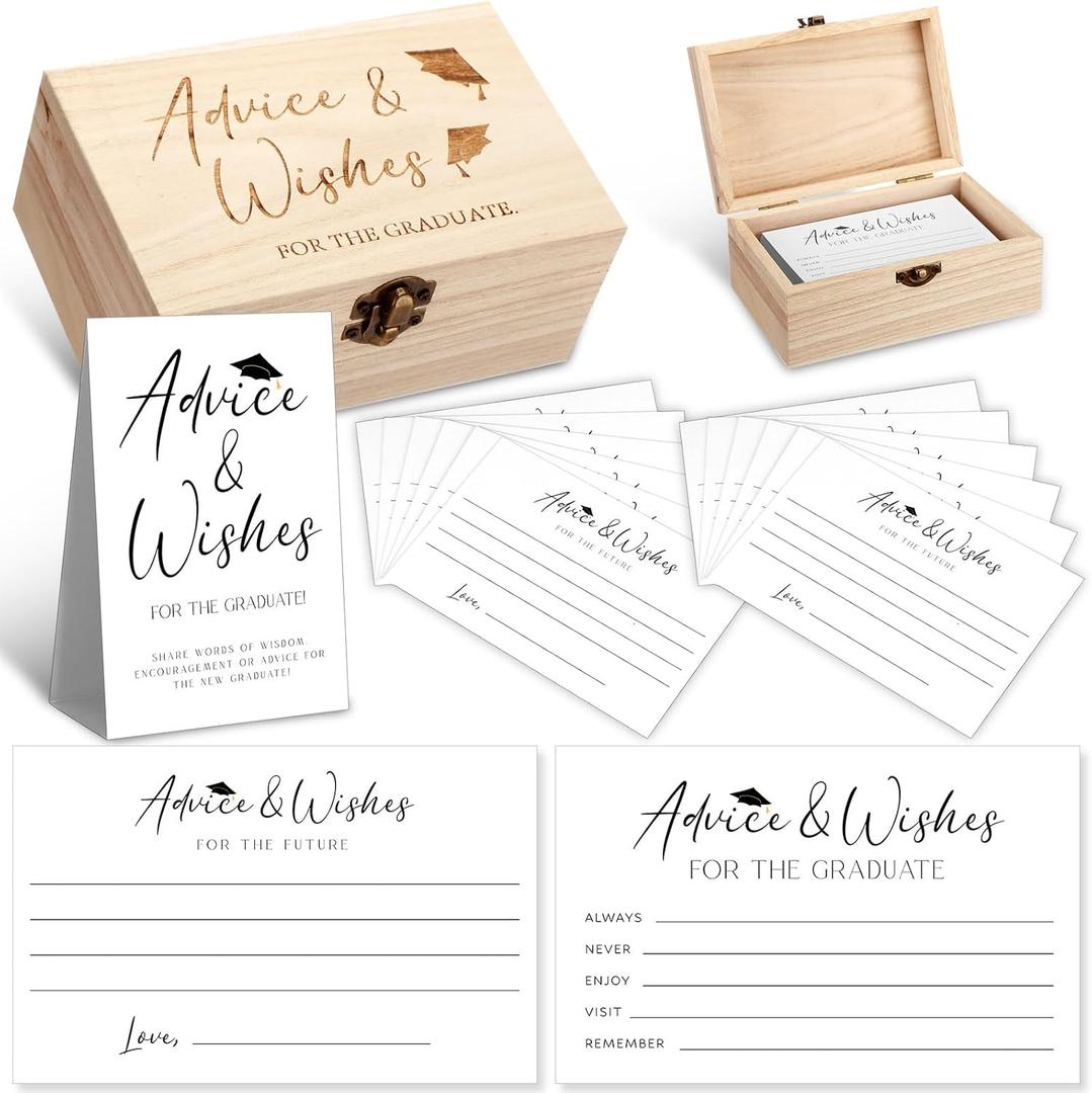52pcs 2025 Graduation Advice and Wishes for Graduation Decorations Cards Box with 50pcs Advice Cards for College, High School, University Grad Advice and Wishes 52pcs 2025 Graduation Advice and Wishes for Graduation Decorations Cards Box with 50pcs Advice Cards for College, High School, University Grad Advice and Wishes