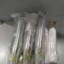 FoldTier 100 Pcs Wildflower Cups Plastic with Lids and Straws 12 oz, 12 oz capacity (EXP 08/15/29)