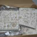 Neutral Kitchen Rug Set of 3 Washable Beige Vintage Kitchen Mats for Floor Non-Slip Kitchen Runner Rug Soft Low Pile for Bathroom Laundry Hallway Sink Entryway, 20"x32"+20"x48"+20"x59"