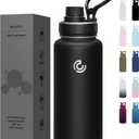 Sports Water Bottle 32oz, Insulated Water Bottle with Handle,Stainless Steel,Simple Modern,Suitable for Travel, School, Boy, Girl(Black)
