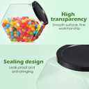 Bokon 9 Pcs Plastic Candy Jars with Lids, 30 oz Clear Hexagon Cookie Jars Bulk, Wide Mouth Treat Storage Boxes for Dry Food, Snacks, Candy Buffet, Paper Stars, Gifts, Wedding Party Favor Containers