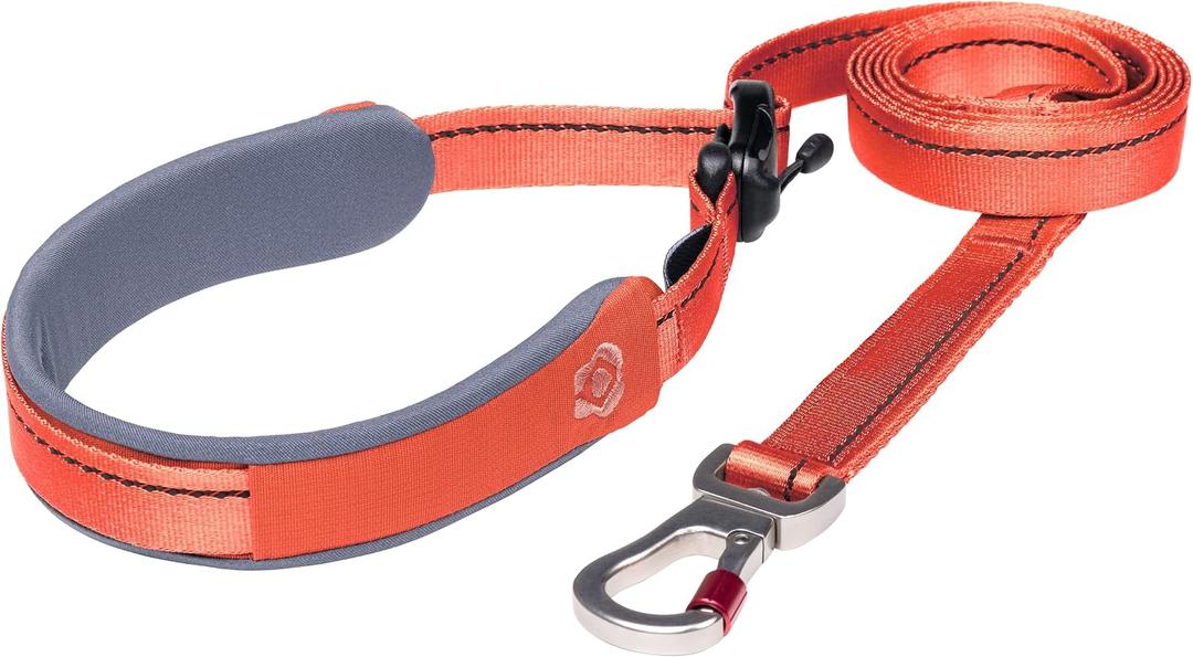 Ready-Go Leash Adjustable Dog Leash with Convertible Length Hardware, Padded Handle & Recycled Nylon Webbing for Everyday Walks, Training & Hands-Free Carry (Canyon)