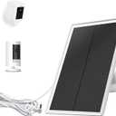 Solar Panel Charger for Ring Camera, Compatible with Ring Stick Up Cam Battery, Ring Spotlight Cam Battery, Not for Spotlight Plus/Pro, Waterproof, 6W Fast Charging (White)
