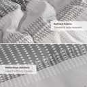 Litanika Dark Grey Bed Comforter Set Twin/Twin XL Size, 2 Pieces Lightweight Striped Bedding Comforter Set, Soft All Season Down Alternative Comforter (1 Comforter, 1 Pillowcase)