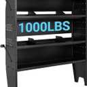 Van Shelving w/ 1000LBS Capacity, Heavy-Duty Steel Cargo Storage System, Universal Fit Ford Transit/RAM ProMaster/Chevy Express/Nissan NV/Sprinter, 42" W x 60" H x 13" D
