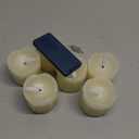 Homemory Flameless Votive Candles with Timer Remote, 2" x 2" Real Wax, 300+ Hour Realistic Black Wick Battery Operated Candles, Set of 6 for Wedding, Party and Holiday Decoration (Battery Included)