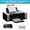 MaxGear Postcards Blank Printable Postcards Paper, Thank You Card for Laser and Inkjet Printer, Heavyweight Perforated Cardstock, 4 Printable Cards/Sheet, 100 Christmas Gift Cards, 4.25" x 5.5"