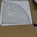 9 Inch Super White Engineered Marble Corner Shower Shelf Bathroom Caddy, Wall Mounted Shower Shelf, Classic Flatback Design (2)