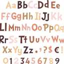 Tenare 268 Pcs Large Bulletin Board Letters 5 Inch Alphabet Combo Set, Chalkboard Poster Letters Cutouts for Board Display Craft Home Wall Decor(Boho Color)