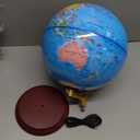 Amylove 13'' Illuminated World Globe for Adults 720/360 Rotation Rewritable Light Up Globe with Stand World Map for Interactive Learning Light with Base Lamp LED Decor (Brown Wood, Classic)