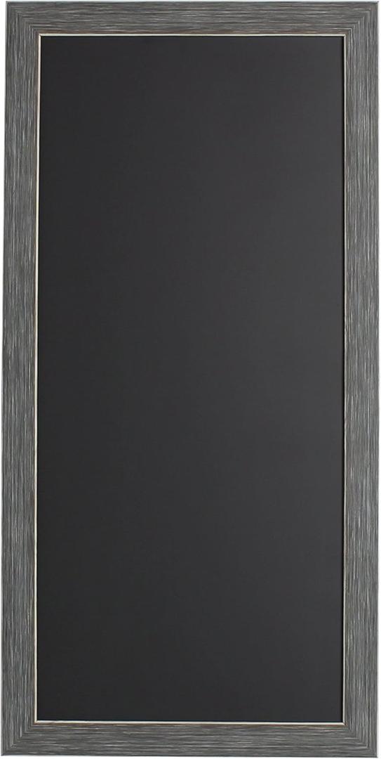 DesignOvation Wyeth Framed Magnetic Chalkboard, 13" x 26", Gray (Grey)